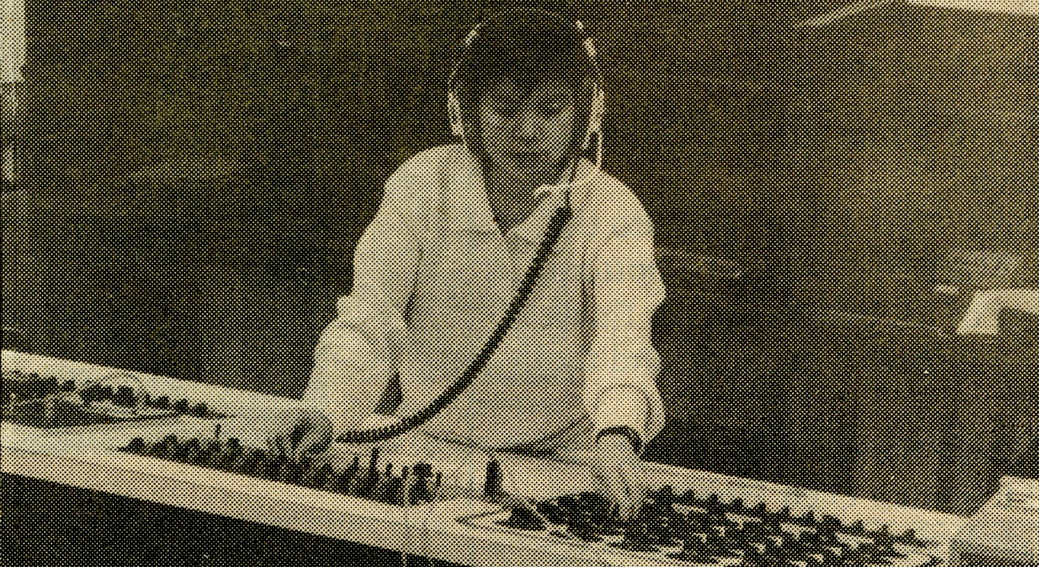 Library staff at sound board